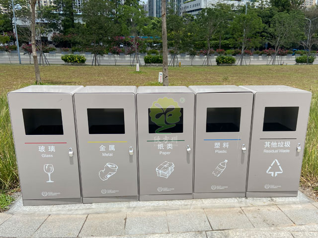 深圳公园户外不锈钢欧洲杯押注app烤漆果皮箱
